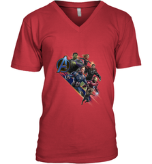Marvel Avengers Endgame Action Pose Logo Men's V-Neck Men's V-Neck - FordPhuMy