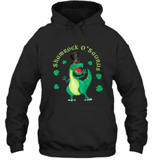 T Rex Dinosaur St. Patrick's Day Irish Funny Hooded Sweatshirt Hooded Sweatshirt - FordPhuMy