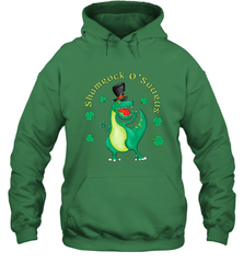 T Rex Dinosaur St. Patrick's Day Irish Funny Hooded Sweatshirt Hooded Sweatshirt - FordPhuMy