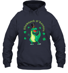 T Rex Dinosaur St. Patrick's Day Irish Funny Hooded Sweatshirt Hooded Sweatshirt - FordPhuMy