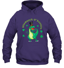 T Rex Dinosaur St. Patrick's Day Irish Funny Hooded Sweatshirt Hooded Sweatshirt - FordPhuMy
