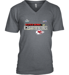 Youth Kansas City Chiefs NFL Pro Line by Fanatics Super Bowl LIV Champions Trophy Men's V-Neck Men's V-Neck - FordPhuMy