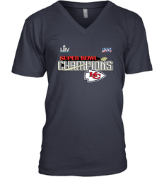 Youth Kansas City Chiefs NFL Pro Line by Fanatics Super Bowl LIV Champions Trophy Men's V-Neck