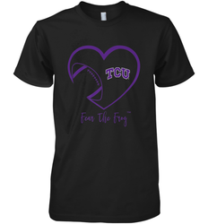 TCU Horned Frogs Football Inside Heart  Team Men's Premium T-Shirt