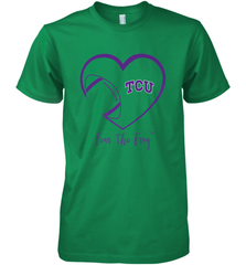TCU Horned Frogs Football Inside Heart  Team Men's Premium T-Shirt Men's Premium T-Shirt - FordPhuMy
