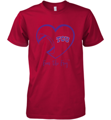 TCU Horned Frogs Football Inside Heart  Team Men's Premium T-Shirt Men's Premium T-Shirt - FordPhuMy