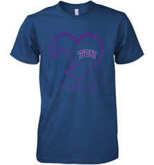 TCU Horned Frogs Football Inside Heart  Team Men's Premium T-Shirt Men's Premium T-Shirt - FordPhuMy
