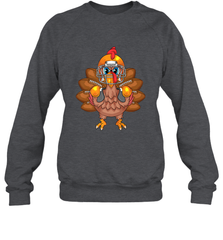 Cool Turkey Football Feathers Funny Thanksgiving Sports Gift Crewneck Sweatshirt Crewneck Sweatshirt - FordPhuMy