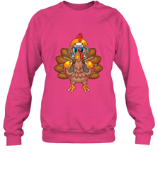 Cool Turkey Football Feathers Funny Thanksgiving Sports Gift Crewneck Sweatshirt Crewneck Sweatshirt - FordPhuMy