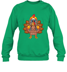 Cool Turkey Football Feathers Funny Thanksgiving Sports Gift Crewneck Sweatshirt Crewneck Sweatshirt - FordPhuMy