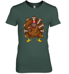 Cool Turkey Football Feathers Funny Thanksgiving Sports Women's Premium T-Shirt Women's Premium T-Shirt - FordPhuMy