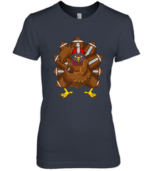 Cool Turkey Football Feathers Funny Thanksgiving Sports Women's Premium T-Shirt Women's Premium T-Shirt - FordPhuMy