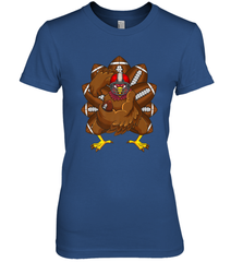 Cool Turkey Football Feathers Funny Thanksgiving Sports Women's Premium T-Shirt Women's Premium T-Shirt - FordPhuMy
