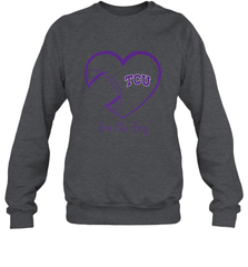 TCU Horned Frogs Football Inside Heart  Team Crewneck Sweatshirt Crewneck Sweatshirt - FordPhuMy