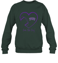 TCU Horned Frogs Football Inside Heart  Team Crewneck Sweatshirt Crewneck Sweatshirt - FordPhuMy