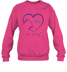TCU Horned Frogs Football Inside Heart  Team Crewneck Sweatshirt Crewneck Sweatshirt - FordPhuMy