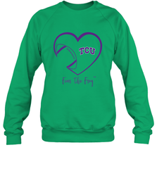TCU Horned Frogs Football Inside Heart  Team Crewneck Sweatshirt Crewneck Sweatshirt - FordPhuMy