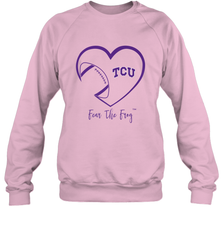 TCU Horned Frogs Football Inside Heart  Team Crewneck Sweatshirt Crewneck Sweatshirt - FordPhuMy