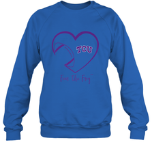 TCU Horned Frogs Football Inside Heart  Team Crewneck Sweatshirt Crewneck Sweatshirt - FordPhuMy