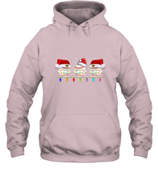Three Baseball Balls Christmas Gift Santa Xmas lights Snow Hooded Sweatshirt Hooded Sweatshirt - FordPhuMy