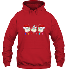 Three Baseball Balls Christmas Gift Santa Xmas lights Snow Hooded Sweatshirt Hooded Sweatshirt - FordPhuMy