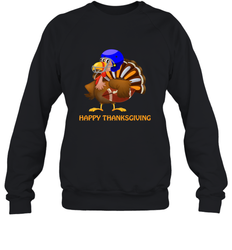 Cool Happy Thanksgiving Football Shirt Gobble Player Turkey Crewneck Sweatshirt