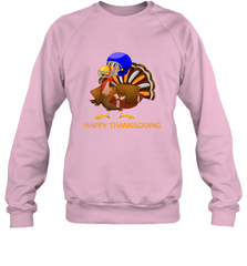Cool Happy Thanksgiving Football Shirt Gobble Player Turkey Crewneck Sweatshirt Crewneck Sweatshirt - FordPhuMy
