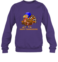 Cool Happy Thanksgiving Football Shirt Gobble Player Turkey Crewneck Sweatshirt Crewneck Sweatshirt - FordPhuMy