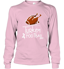 Turkey And Football Thanksgiving Day Football Fan Holiday Gift Long Sleeve T-Shirt Long Sleeve T-Shirt - FordPhuMy