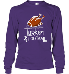 Turkey And Football Thanksgiving Day Football Fan Holiday Gift Long Sleeve T-Shirt Long Sleeve T-Shirt - FordPhuMy