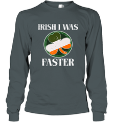 Irish I Was Faster Funny Running St Patricks Day Long Sleeve T-Shirt Long Sleeve T-Shirt - FordPhuMy