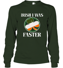Irish I Was Faster Funny Running St Patricks Day Long Sleeve T-Shirt Long Sleeve T-Shirt - FordPhuMy
