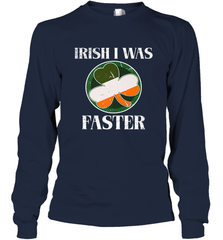 Irish I Was Faster Funny Running St Patricks Day Long Sleeve T-Shirt Long Sleeve T-Shirt - FordPhuMy