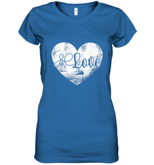 Love Valentines Day Heart Vintage Gift For Men Women Women's V-Neck T-Shirt Women's V-Neck T-Shirt - FordPhuMy