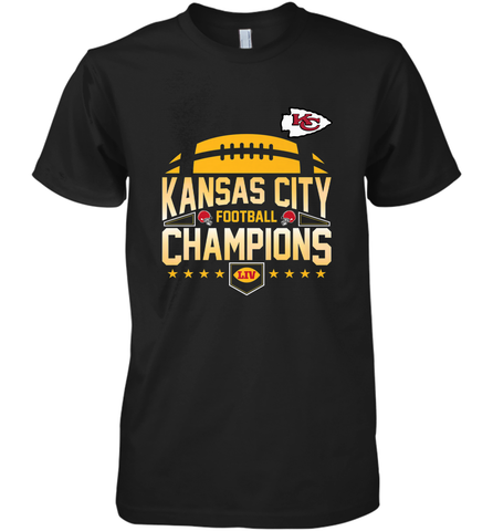 Kansas City Football _ The City Of Champions LIV Men's Premium T-Shirt Men's Premium T-Shirt / Black / XS Men's Premium T-Shirt - FordPhuMy