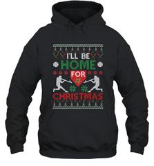 I'll Be Home for Christmas Baseball Gift For Men Women Kids Hooded Sweatshirt Hooded Sweatshirt - FordPhuMy