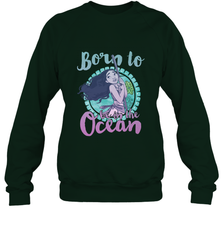 Disney Moana Born To Be In The Ocean Painted Crewneck Sweatshirt Crewneck Sweatshirt - FordPhuMy