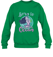 Disney Moana Born To Be In The Ocean Painted Crewneck Sweatshirt Crewneck Sweatshirt - FordPhuMy