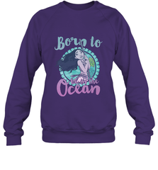 Disney Moana Born To Be In The Ocean Painted Crewneck Sweatshirt Crewneck Sweatshirt - FordPhuMy