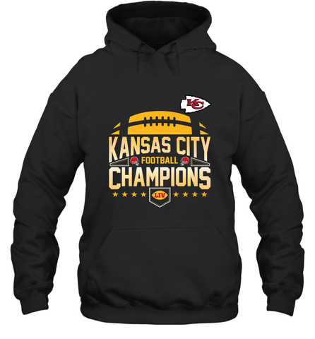 Kansas City Football _ The City Of Champions LIV Hooded Sweatshirt Hooded Sweatshirt / Black / S Hooded Sweatshirt - FordPhuMy