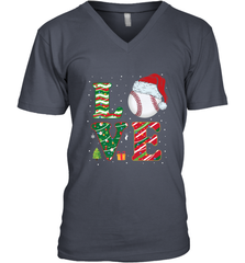 Funny Kid Boys Love Baseball Christmas Ball Santa Hat Gift Men's V-Neck Men's V-Neck - FordPhuMy