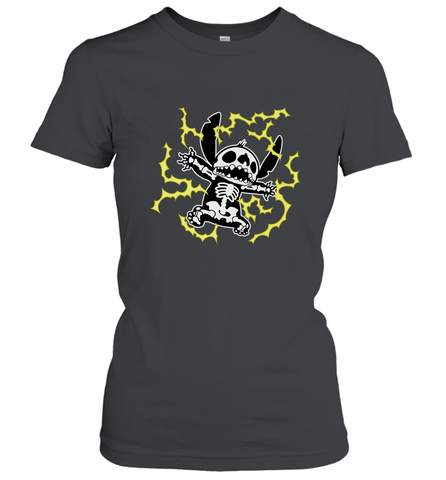 Disney Stitch Skeleton Halloween Women's T-Shirt