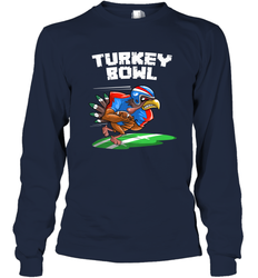 Cool Turkey Bowl _ Funny Thanksgiving Football Player Gift Long Sleeve T-Shirt