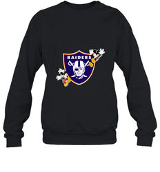 Nfl Oakland Raiders Champion Mickey Mouse Crewneck Sweatshirt