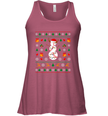 Christmas Baseball Snowman Reindeer In A Santa Hat Pajama Women's Racerback Tank Women's Racerback Tank - FordPhuMy