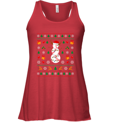 Christmas Baseball Snowman Reindeer In A Santa Hat Pajama Women's Racerback Tank