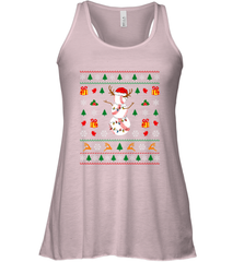 Christmas Baseball Snowman Reindeer In A Santa Hat Pajama Women's Racerback Tank Women's Racerback Tank - FordPhuMy