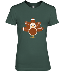 Funny Football Turkey Fall Thanksgiving Football Women's Premium T-Shirt Women's Premium T-Shirt - FordPhuMy