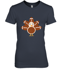 Funny Football Turkey Fall Thanksgiving Football Women's Premium T-Shirt Women's Premium T-Shirt - FordPhuMy