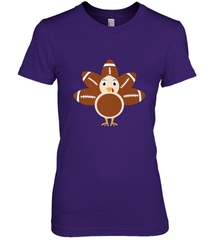 Funny Football Turkey Fall Thanksgiving Football Women's Premium T-Shirt Women's Premium T-Shirt - FordPhuMy